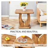 Modern Minimalist Wood Texture Sticker-Patterned MDF Square Coffee Table. Add a quiet and cozy W1512P360988