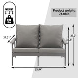 Patio Sofa Outdoor Loveseat Sofa 2-Seater T3609P352398