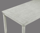 Rustic Farmhouse Transitional 5-Piece Dinette Dining Set Rectangular Table Linen Look Fabric B011P184616