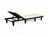 ARIANA KD WOOD CHAISE LOUNGE W/ CUSHION, Black N769P530265B