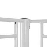 Iron Bed Bunk Bed with Ladder for Kids Twin Size White 35435386