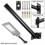 ZUN Commercial Solar Street Light LED Outdoor Mounting Pole 50cm Black 62979193