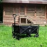 ZUN Collapsible Wagon Cart Heavy Duty Foldable Wagon with Big Wheels for Sand All-Terrain Utility T3060P247062