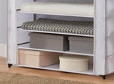 10 Shelf Organizer Shoe Rack with Cover to Hold 30 Pair Shoes, 31.5 in W x 13.46 in D x 69.09 in H, 08316307