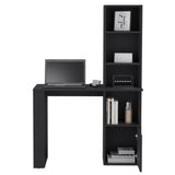 Iowa Computer Desk with 1-Cabinet and 4-Tier Bookcase B200P188864