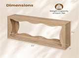 63" Narrow Console Table with Wavy Hollow Design, 2-Tier Extra Long Entryway Table with Storage 29895632