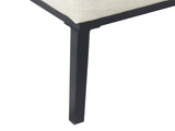 Tufted Metal Bench - Stain-Resistant Cream Woven 74063266
