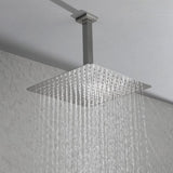 ZUN 10 Inch High Pressure Rain Shower Head, 304 Stainless Steel Square Shower Head with Self-Cleaning 67359501