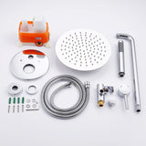 Shower System Shower Faucet Combo Set Wall Mounted with 10" Rainfall Shower Head and handheld shower 68072436
