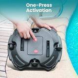 ZUN Cordless Robotic Pool Cleaner Pool Vacuum Self-Parking Dual-Motors LED Indicator 21167867