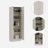 Multistorage Pantry Cabinet, Five Shelves, Double Door Cabinet -Pearl B20091966