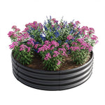 ZUN 47.24*11.4" Tall Round Raised Garedn Bed,Metal Raised Beds for Vegetables, Outdoor Garden Raised 55087693