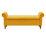 Multifunctional Storage Rectangular Sofa Stool- Yellow 03462302