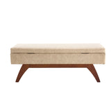 COOLMORE Teddy wool fabric, solid wood feet for solid weighing, and bed end stool with storage W1539P242722