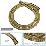 Dual Shower Head - 16 Inch Ceiling Mount Square Shower System with Rough-in Valve, Gold W124381758