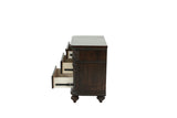 Traditional Antique Walnut 1pc Nightstand Bedroom Furniture Cherry Veneer 2-Drawers Hanging Pull B011P210739