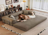 78.8" Compression Sofa,Convertible Floor Sofa Bed-with Pillow Back Support Armrest,Comfy Futon Couch W2824P373431