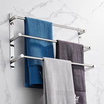 ZUN THREE Stagger Layers Towel Rack SUS304 Stainless Steel Hand Polishing Mirror Polished Finished 63717973