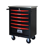 ZUN 6 Drawers Multifunctional Tool Cart with Wheels,Metal Rolling Tool Cart Storage for Garage Workshop 57151959