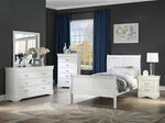 ZUN 1pc White Finish Five Drawers Louis Philip Chest Solid Wood Contemporary Sleek Ample Storage B011P193097