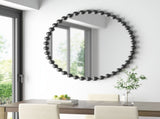 Beaded Round Wall Mirror 36"D B03599370