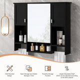 ZUN 35'' x 28'' Modern Wall Mounted Bathroom Storage Cabinet, Bathroom Wall Cabinet with Mirror, N710P236929B