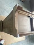 Rustic Vintage Accent Cabinet with Carved Floral Panels, Distressed Wood Sideboard with Drawer and W808P245579