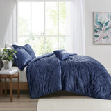 Twin/Twin XL Velvet Comforter Set with Throw Pillow B03595889