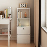 Nightstand with Charging Station, Smart Nightstand with Night Light, Modern Night Stand with W1321120064