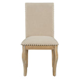 Set of 4 Dining chairs Wood Upholstered Fabirc Dining Room Chairs with Nailhead 30222012
