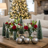 4PCS Set Christmas Ball Ornaments 4.7" Glass Hanging Decorations for Holiday Tree Bulk Festive Party 64167034