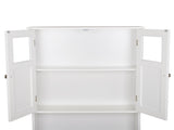 Double Doors Bathroom Cabinet White 03305955