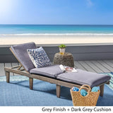ARIANA KD WOOD CHAISE LOUNGE W/ CUSHION 57523.00GRY
