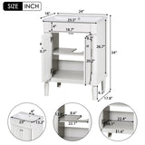 ZUN 24'' Bathroom Vanity with Top Sink, 2-Tier Modern Bathroom Storage Cabinet, Single Sink Bathroom N710P178454K