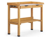 Outdoor Garden Potting Bench Table, Wooden Horticulture Planting Worstation with Metal Tabletop, 2 74289358