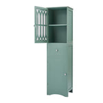 ZUN Tall Bathroom Cabinet, Freestanding Storage Cabinet with Drawer and Doors, MDF Board, Acrylic Door, WF289427AAC