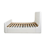 ZUN Brooks Contemporary Tufted Shelter Platform Bed, King, Antique White Polyester B2719P238239