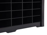 ON-TREND Sleek Design 24 Shoe Cubby Console, Modern Shoe Cabinet with Curved Base, Versatile WF309308AAB