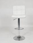 ZUN Swivel Faux Leather Adjustable Hydraulic Bar Stool, Set of 2, White T2574P164843