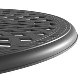 30.71-inch Cast Aluminum Patio Dining Table With Black Frame and Umbrella Hole W1710P166025