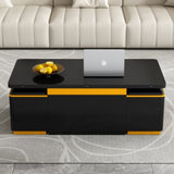 U-Can Lift-Top Coffee Table 4 Storage Stools, Modern Space Saving Center Table N724P292506B