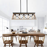 ZUN (Same as W134067497/L1002) 5-Light Farmhouse Chandeliers For Dining Room Oak(No Bulbs) W1340P206633