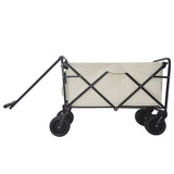 360&deg Rotating Rear Wheel Heavy-Duty Folding Wagon Multi-Use Garden Cart with All-Terrain Wheels, W321P297094