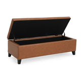 STORAGE PU OTTOMAN Orange Brown N757P191012T