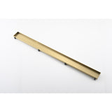 24 Inches Linear Shower Drain, Included Hair Strainer and Leveling Feet W2287P151470