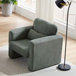 ZUN 33"Corduroy Fabric Single Sofa, Modern Lounge Chairs Single Sofa with Support Pillow, for Apartment, W834P171871