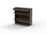 ZUN Mirror Shoe Cabinet with 2 Tier Drawers, Mirror Shoe Rack With 1 Drawer Storage, Mirror Shoe W760P206336