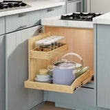 Under Sink Organizers and Storage 19" W x 21" D, 2 Tier Pull Out Cabinet Organizer with Hard Close, T3210P277246