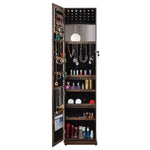 ZUN Full Length Mirror 360&deg; Swivel Jewelry Cabinet W2512P175602