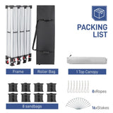 10x30ft Outdoor Pop Up Canopy, Portable Instant Canopy Tent for Outdoor Events Party Wedding 69431217